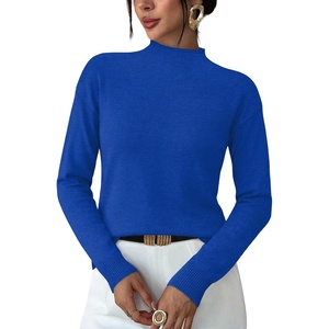 image:imageWIHOLL Womens Sweaters Mock Neck Long Sleeve Tops Fall Outfits Fashion 2026Royal Blue