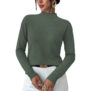 image:imageWIHOLL Womens Sweaters Mock Neck Long Sleeve Tops Fall Outfits Fashion 2026Sage Green