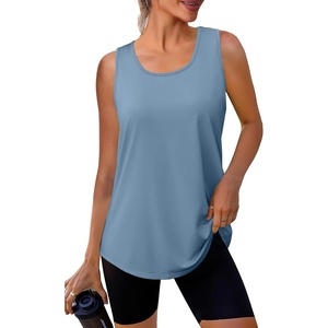 image:imageWIHOLL Workout Tops for Women Summer Athletic Tank Tops Sleeveless Shirts Beach Lightweight Gym ClothesMisty Blue