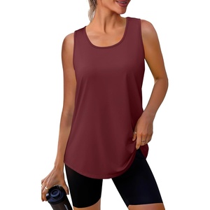 image:imageWIHOLL Workout Tops for Women Summer Athletic Tank Tops Sleeveless Shirts Beach Lightweight Gym ClothesWine Red